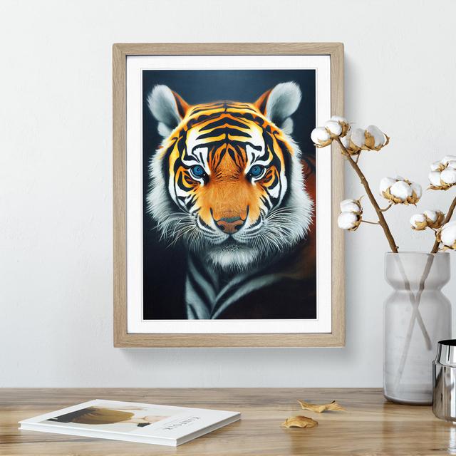 Striking Tiger No.3 - Single Picture Frame Print 17 Stories Frame Colour: Oak , Size: 64cm H x 46cm W x 2cm D on Productcaster.