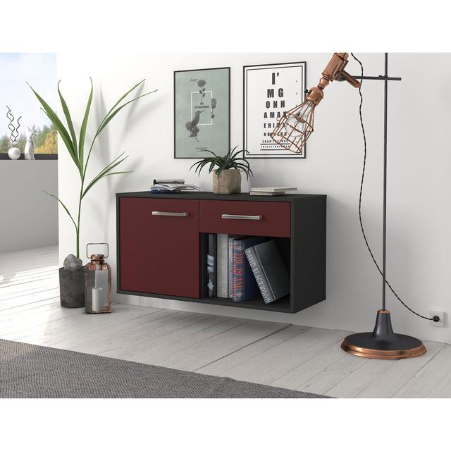 Fenmore TV Stand 17 Stories Colour: Red and anthracite on Productcaster.