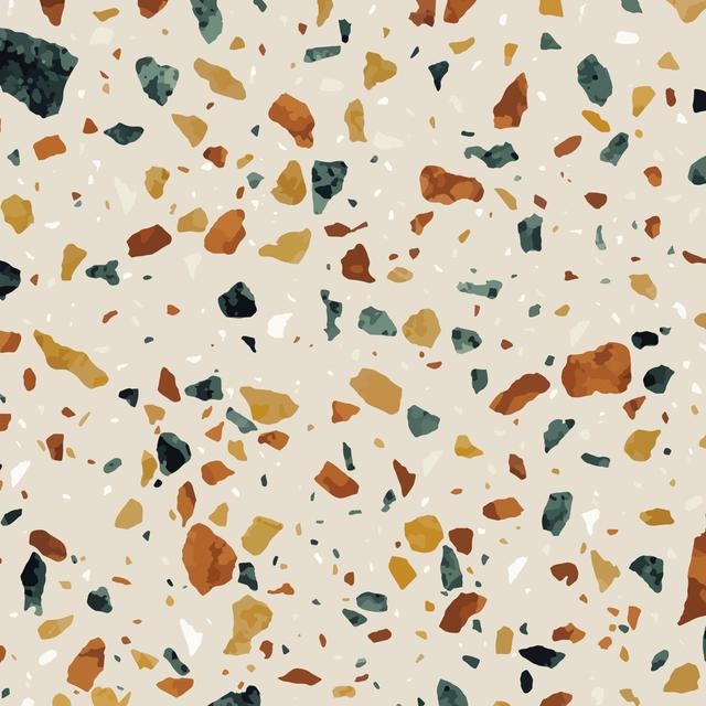 Terrazzo Seamless Pattern Ebern Designs Size: 122cm H x 122cm W x 3.8cm D on Productcaster.