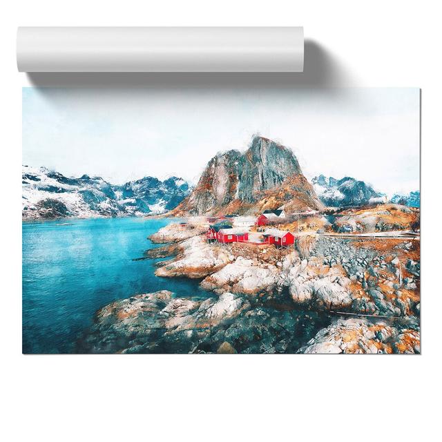 Lofoten Islands in Svolaer Norway - Unframed Graphic Art East Urban Home Size: 30cm H x 42cm W x 0.1cm D on Productcaster.