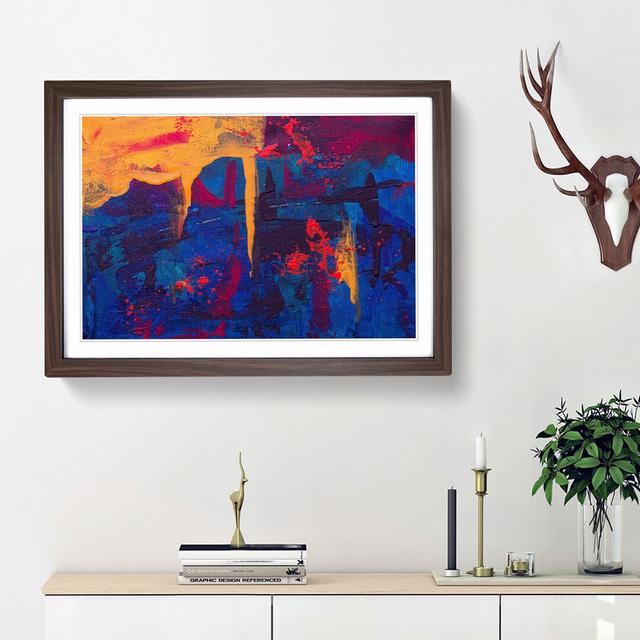 Abstract Art Painting Vol.248 by S.Johnson - Picture Frame Painting Print East Urban Home Frame Option: Walnut Framed, Size: 36cm H x 48cm W x 2cm D on Productcaster.