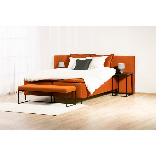 Ahkeem European Kingsize (160 x 200cm) Upholstered Sleigh Bed with Mattress 17 Stories on Productcaster.