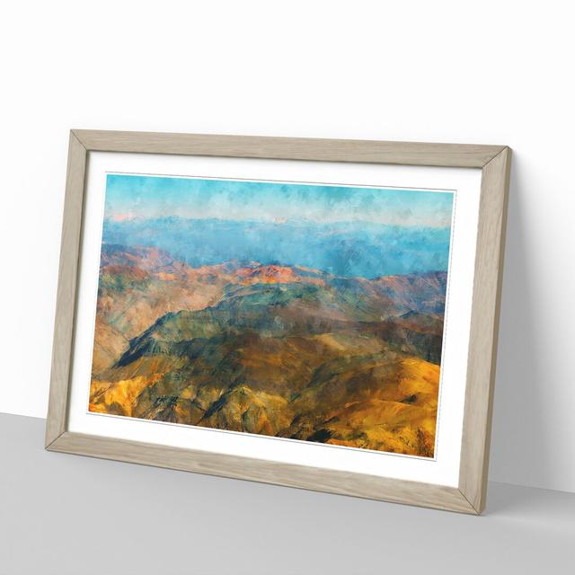 The Andes Mountains in Argentina Chile - Picture Frame Graphic Art East Urban Home Frame Option: Oak, Size: 36cm H x 48cm W x 2cm D on Productcaster.