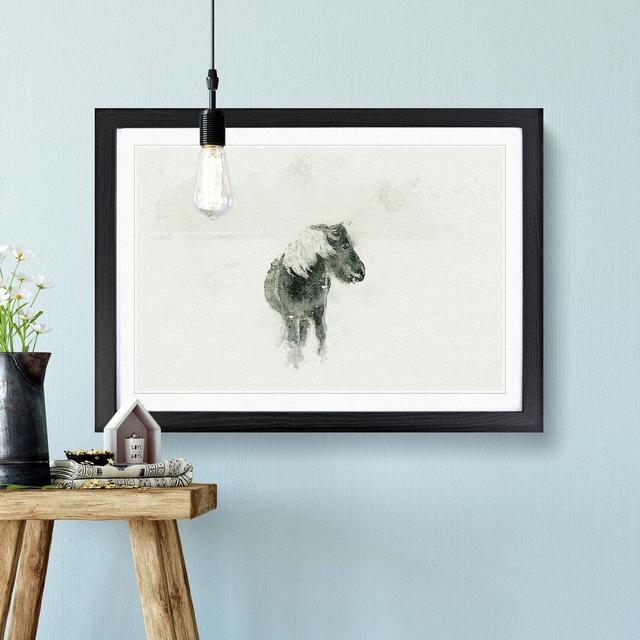 Wild Horse in Iceland in Abstract - Picture Frame Graphic Art Print East Urban Home Size: 40cm H x 60cm W x 2cm D, Frame Option: Black on Productcaster.