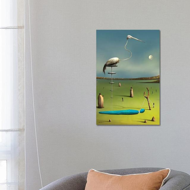 A Garça (The Crane) by Marcel Caram - Print on Canvas Latitude Run Format: Wrapped Canvas, Size: 66.04cm H x 45.72cm W x 3.81cm D on Productcaster.