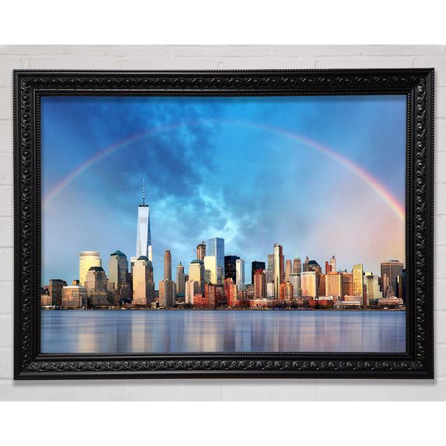 Rainbow Over The Big Apple - Single Picture Frame Art Prints Ebern Designs Size: 59.7cm H x 84.1cm W on Productcaster.