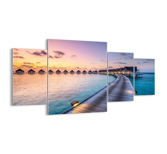 Holidays - Back to the Sources - 4 Piece Unframed Photograph Print Set on Glass House of Hampton Size: 90cm H x 160cm W x 1.8cm D on Productcaster.