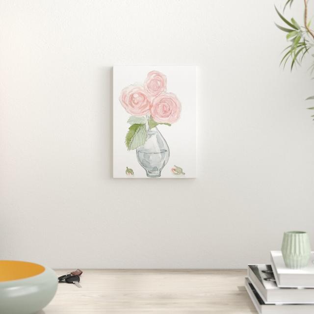 Rose Buds Grow by Oliver Gal - Painting Print East Urban Home Format: Wrapped Canvas, Size: 61cm H x 46cm W x 4cm D on Productcaster.