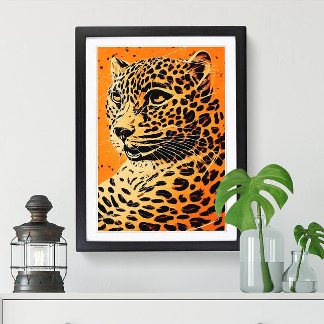 Leopard Painting Collage - Picture Frame Print Big Box Art Frame Colour: Walnut, Size: 64cm H x 46cm W x 2cm D on Productcaster.