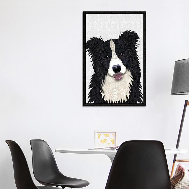 Cute Border Collie by Angelika Parker - Gallery-Wrapped Canvas Giclée on Canvas Bloomsbury Market Format: Black Floater Framed, Size: 101.6cm H x 66.0 on Productcaster.