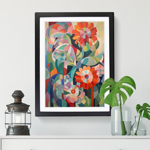 Grampian Floral Flowers Retro Vol.4 - Picture Frame Print Marlow Home Co. Frame Option: Black, Size: 34cm H x 25cm W on Productcaster.