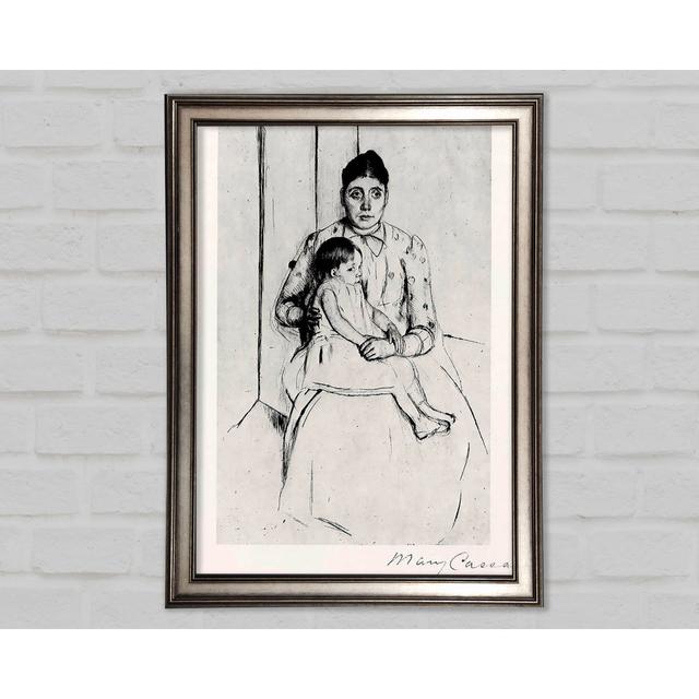 Cassatt Peace Framed Print - Picture Frame Drawing on Canvas Ophelia & Co. Size: 29.7cm H x 42cm W x 1.5cm D, Format: Gunmetal Framed Paper on Productcaster.