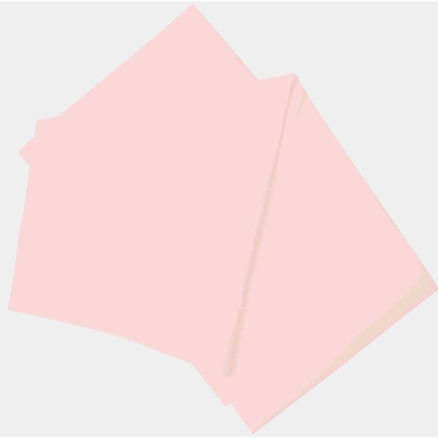 Plain Dye Brushed Cotton Flannelette Flat Sheet Belledorm Colour: Powder Pink, Size: Double (4'6) on Productcaster.