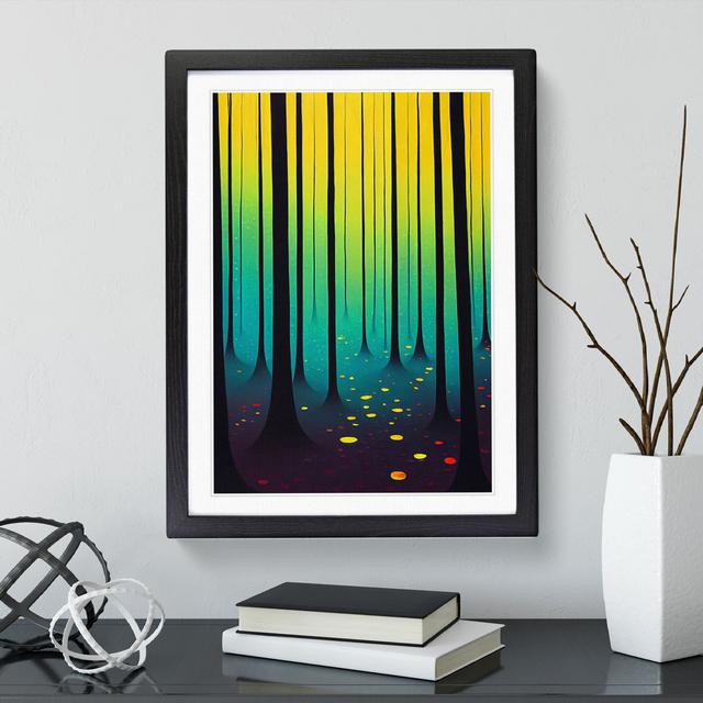 A Spotted Forest Abstract - Picture Frame Graphic Art Alpen Home Size: 64cm H x 46cm W, Frame Colour: Black on Productcaster.