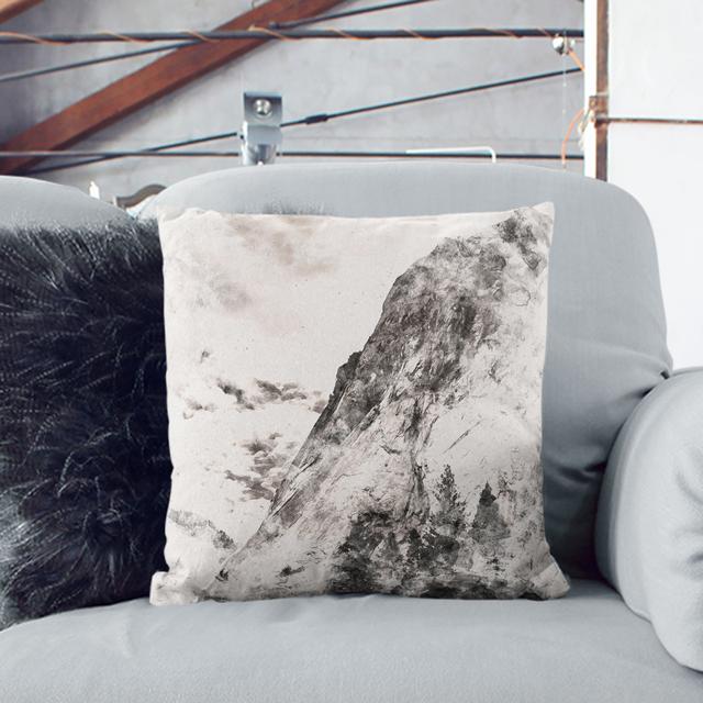 Magnitude of Yosemite Watercolour Cushion with Filling East Urban Home Size: 55cm H x 55cm W x 20cm D, Backing Colour: Stone on Productcaster.