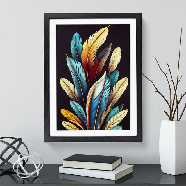 Sweet Feathers - Picture Frame Graphic Art Latitude Vive Size: 34cm H x 25cm W x 2cm D, Frame Colour: Black Framed on Productcaster.