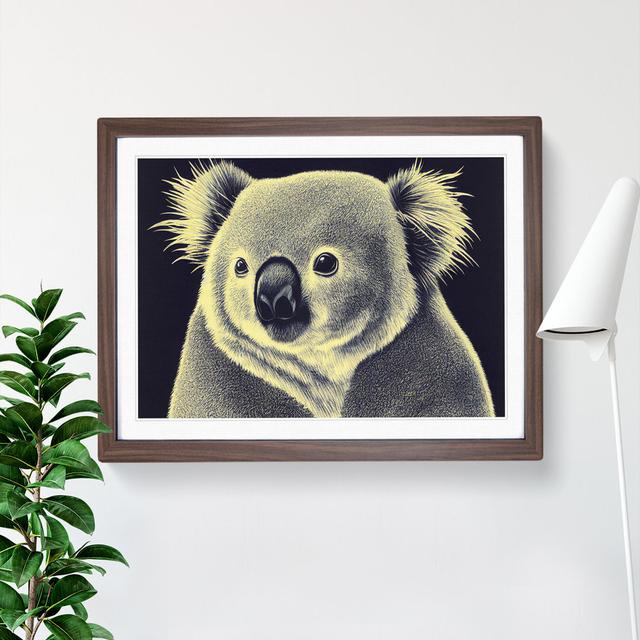 Beautiful Koala Bear - Single Picture Frame Print Marlow Home Co. Frame Colour: Brown Framed, Size: 34cm H x 46cm W x 2cm D on Productcaster.