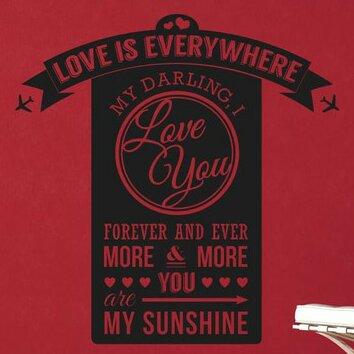 Love Is Everywhere Darling I Love You Wall Sticker Happy Larry Colour: Dark Blue on Productcaster.