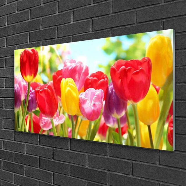 Glasbild Floral Tulips Brayden Studio on Productcaster.