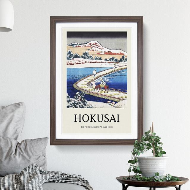 The Pontoon Bridge at Sano in the Province of Kozuka by Katsushika Hokusai - Picture Frame Painting East Urban Home Size: 48cm H x 36cm W x 2cm D, Fra on Productcaster.