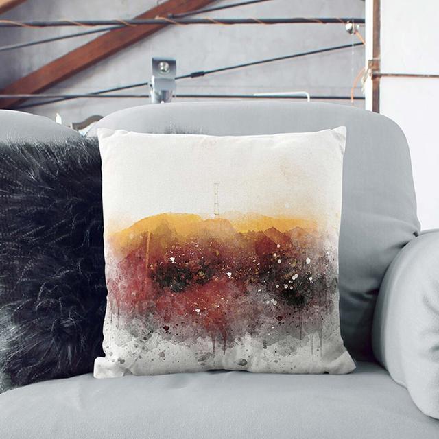 Sunlight over San Francisco in Abstract Cushion with Filling East Urban Home Size: 40cm H x 40cm W x 15cm D, Backing Colour: Stone on Productcaster.