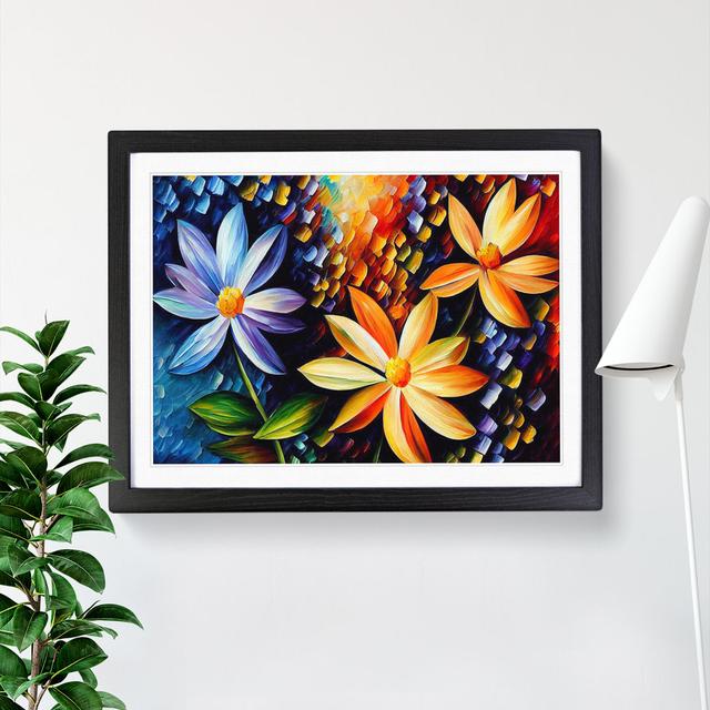 Assorted Flowers Painting Vol.4 Abstract - Picture Frame Graphic Art Marlow Home Co. Size: 46cm H x 64cm W x 2cm D, Frame Colour: Black Framed on Productcaster.