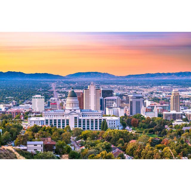 Salt Lake City by Sean Pavone - Wrapped Canvas Photograph 17 Stories Size: 61cm H x 91cm W on Productcaster.