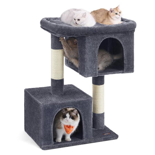 101cm H Cat Tree FEANDREA Colour: Smoky Grey on Productcaster.