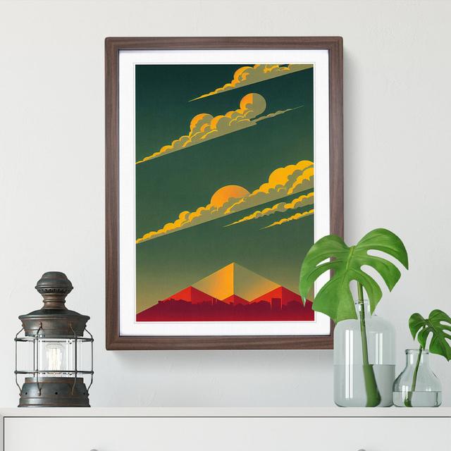 Mountain Landscape Abstract Art No.1 - Single Picture Frame Print 17 Stories Size: 34cm H x 25cm W, Format: Walnut on Productcaster.