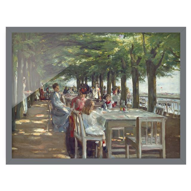 Max Liebermann Terrace of the Restaurant Jacob - Picture Frame Graphic Art ClassicLiving Size: 30cm H x 40cm W x 2cm D, Frame Option: Grey Framed on Productcaster.