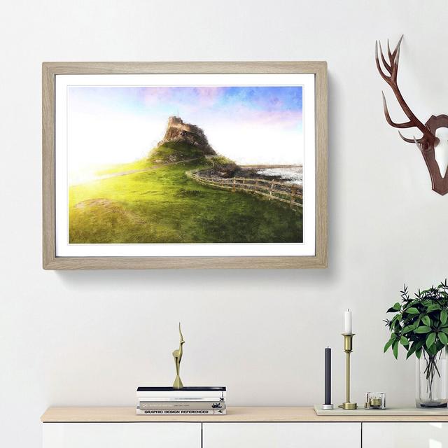 Holy Island Lindisfarne - Picture Frame Painting Print East Urban Home Frame Option: Oak Framed, Size: 24cm H x 33cm W x 2cm D on Productcaster.