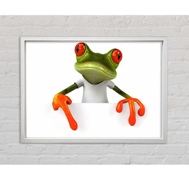 Frog What - Single Picture Frame Art Prints on Canvas Bright Star Size: 59.7cm H x 84.1cm W x 3.3cm D on Productcaster.