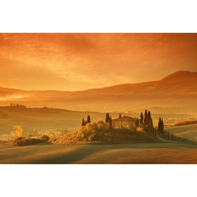 Farm In Tuscany - Wrapped Canvas Art Prints Alpen Home Size: 61cm H x 91cm W x 3.8cm D on Productcaster.