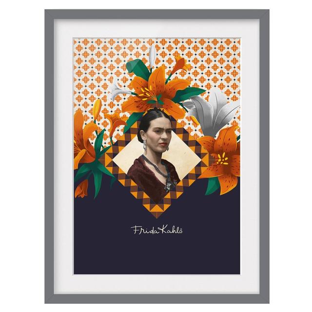 'Lilies' Framed Graphic Art Print East Urban Home Frame Options: Matt grey, Size: 70cm H x 50cm W on Productcaster.