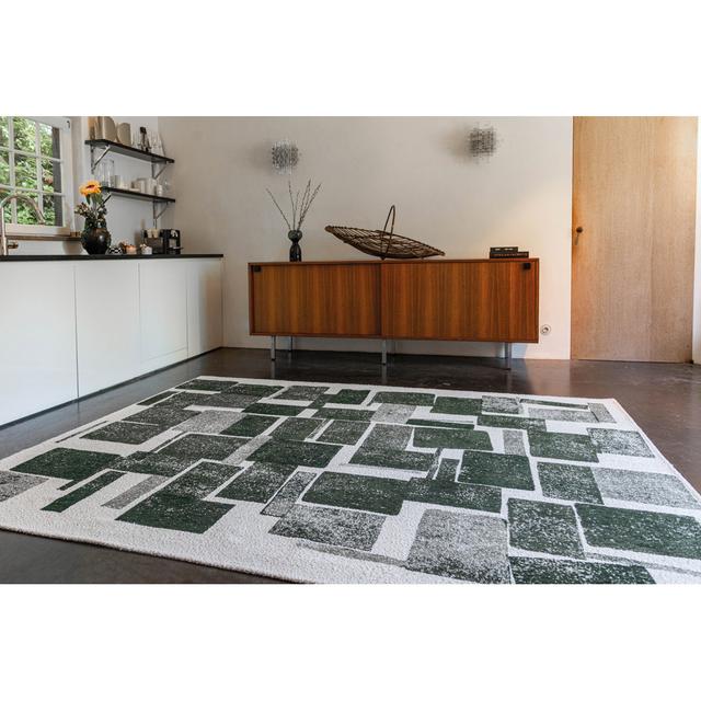 Flatweave Green/White Rug Louis de Poortere Rug Size: Rectangle 170 x 240cm on Productcaster.