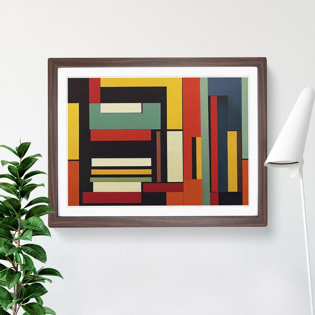 Ideal Modern Abstract - Picture Frame Graphic Art Metro Lane Size: 34cm H x 46cm W x 2cm D, Frame Colour: Walnut on Productcaster.