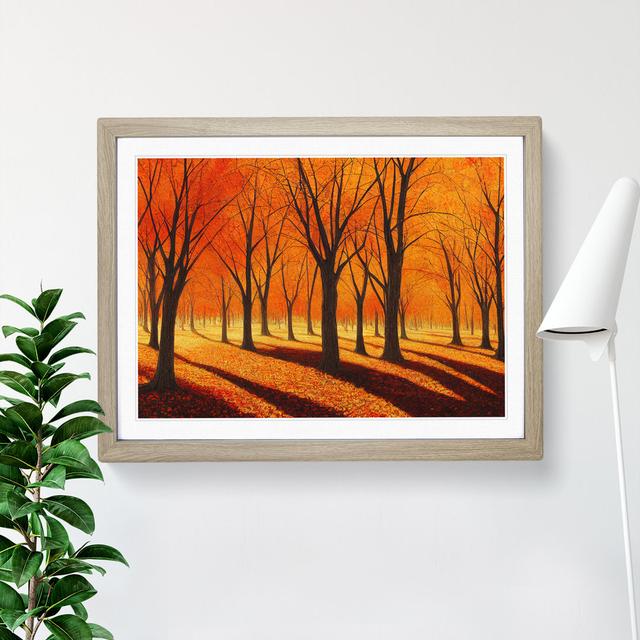 Astounding Autumn Forest - Single Picture Frame Print Alpen Home Frame Colour: Oak Framed, Size: 25cm H x 34cm W x 2cm D on Productcaster.