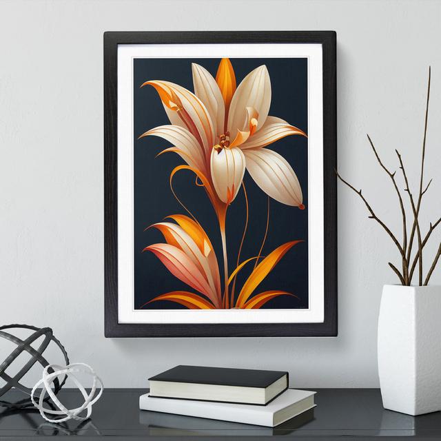 Unbeatable Flower - Single Picture Frame Print Marlow Home Co. Size: 64cm H x 46cm W x 2cm D, Frame Colour: Black Framed on Productcaster.