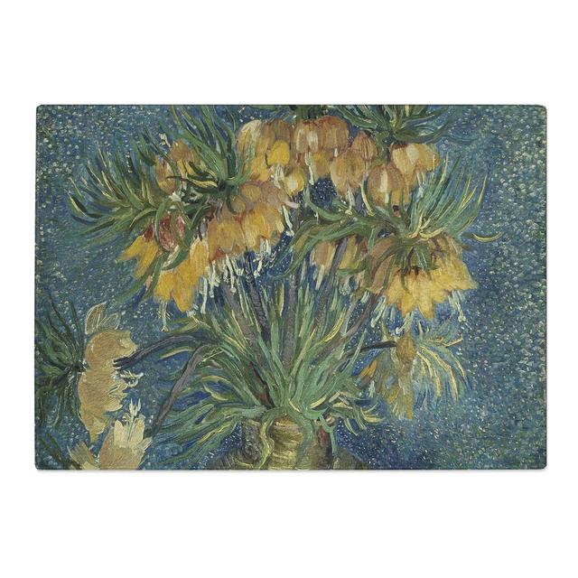 Imperial Fritillaries by Vincent Van Gogh Chopping Board East Urban Home Size: 0.4cm H x 28.5cm W x 39cm L on Productcaster.