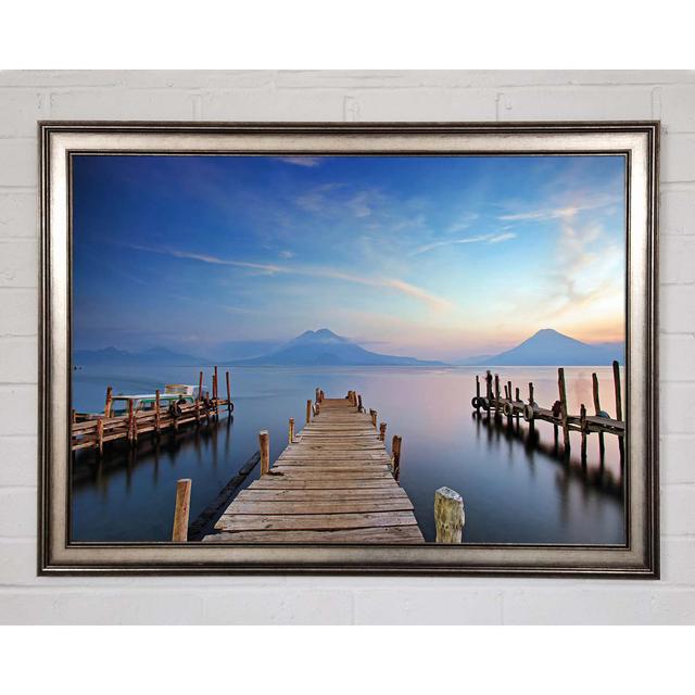 Mountains At The End Of The Dock Framed Print Highland Dunes Size: 42cm H x 59.7cm W on Productcaster.