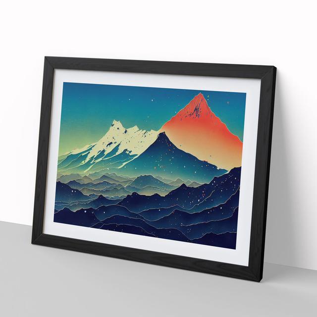 Exotic Mountains - Picture Frame Graphic Art Alpen Home Size: 34cm H x 46cm W x 2cm D, Frame Colour: Black Framed on Productcaster.