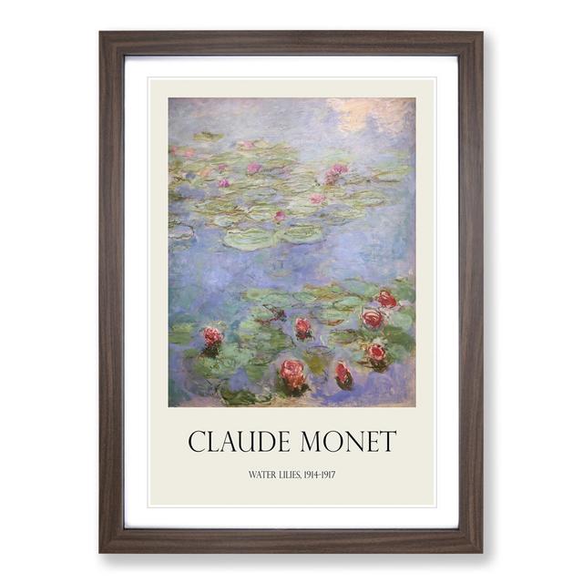 Water Lilies Lily Pond Vol.8 by Claude Monet - Picture Frame Art Prints East Urban Home Frame Option: Walnut Framed, Size: 65cm H x 48cm W x 2cm D on Productcaster.