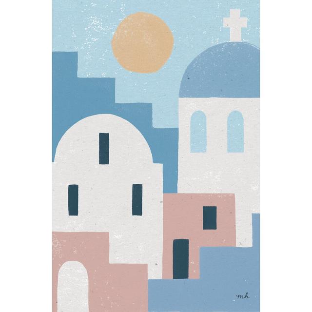 Santorini Summer I by Moira Hershey - Wrapped Canvas Art Print Rosalind Wheeler Size: 122cm H x 81cm W on Productcaster.