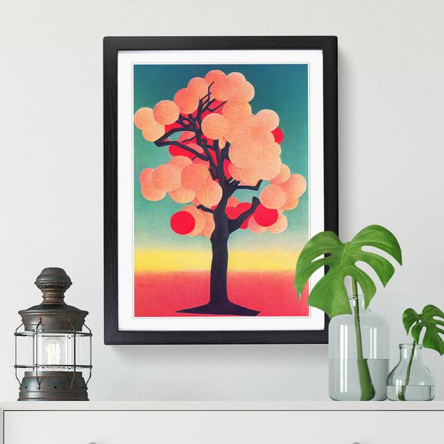 Peach Tree - Print Marlow Home Co. Frame Option: Black, Size: 46cm H x 34cm W x 2cm D on Productcaster.