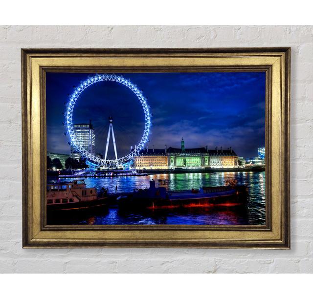 Das London Eye bei Nacht - Einzelne Bilderrahmen Kunstdrucke Bright Star Größe: 84,1 cm H x 142,2 cm B x 8 cm T on Productcaster.