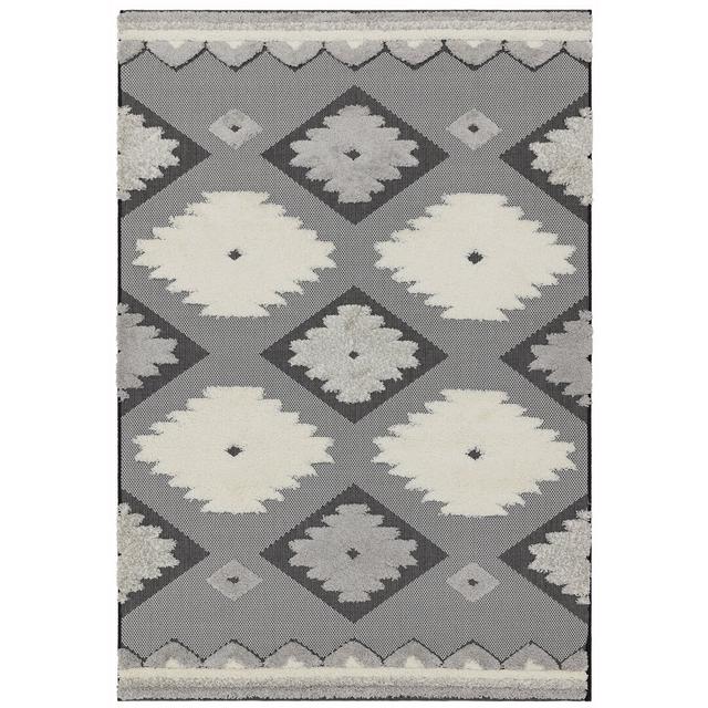 Perrotta Black/Cream Indoor/Outdoor Rug World Menagerie Rug Size: Rectangle 120 x 170cm on Productcaster.