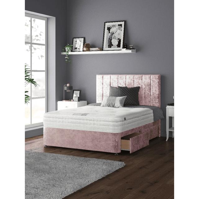 Hedley Divan Bed Base Fairmont Park Size: Kingsize (5'), Colour: Pink, Storage Type: No Drawers on Productcaster.