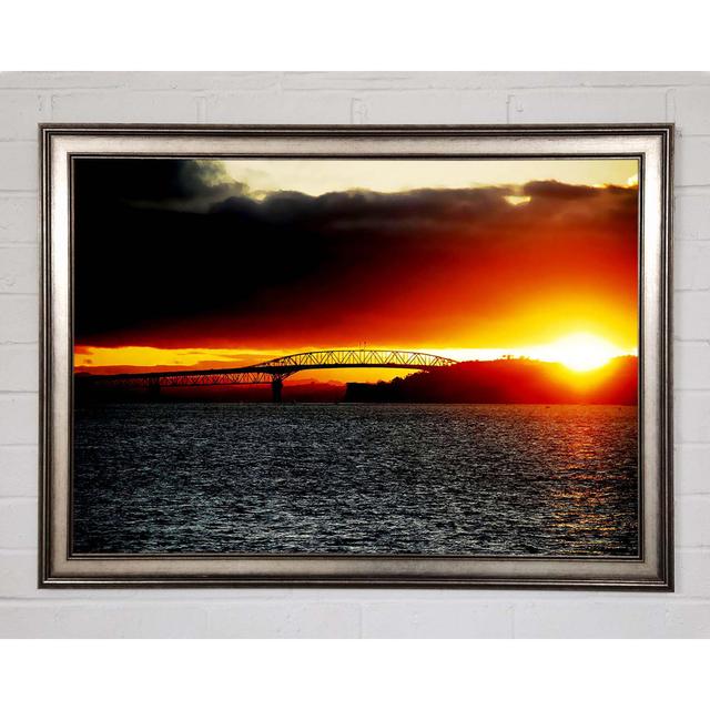 Sunrise Over The Oceans Pier - Single Picture Frame Art Prints Highland Dunes Size: 29.7cm H x 42cm W x 1.5cm D on Productcaster.