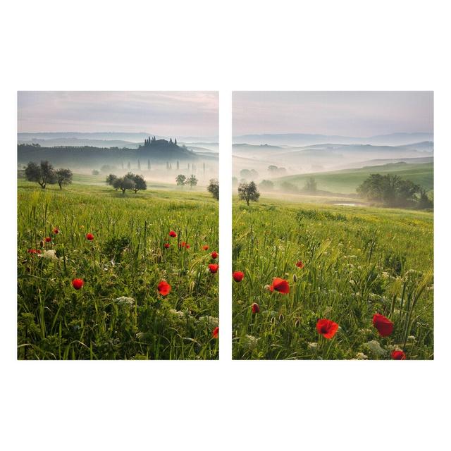 Tuscan Spring - 2 Piece Wrapped Canvas Graphic Art (Set of 2) East Urban Home Size: 40cm L x 60cm W on Productcaster.