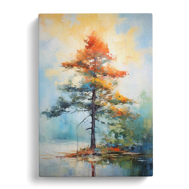 Pine Tree Impressionism - Wrapped Canvas Art Prints Marlow Home Co. Size: 60cm H x 40cm W x 3cm D on Productcaster.